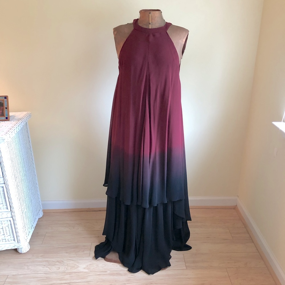 Ombre maxi halter dress European brand, RELIGION.